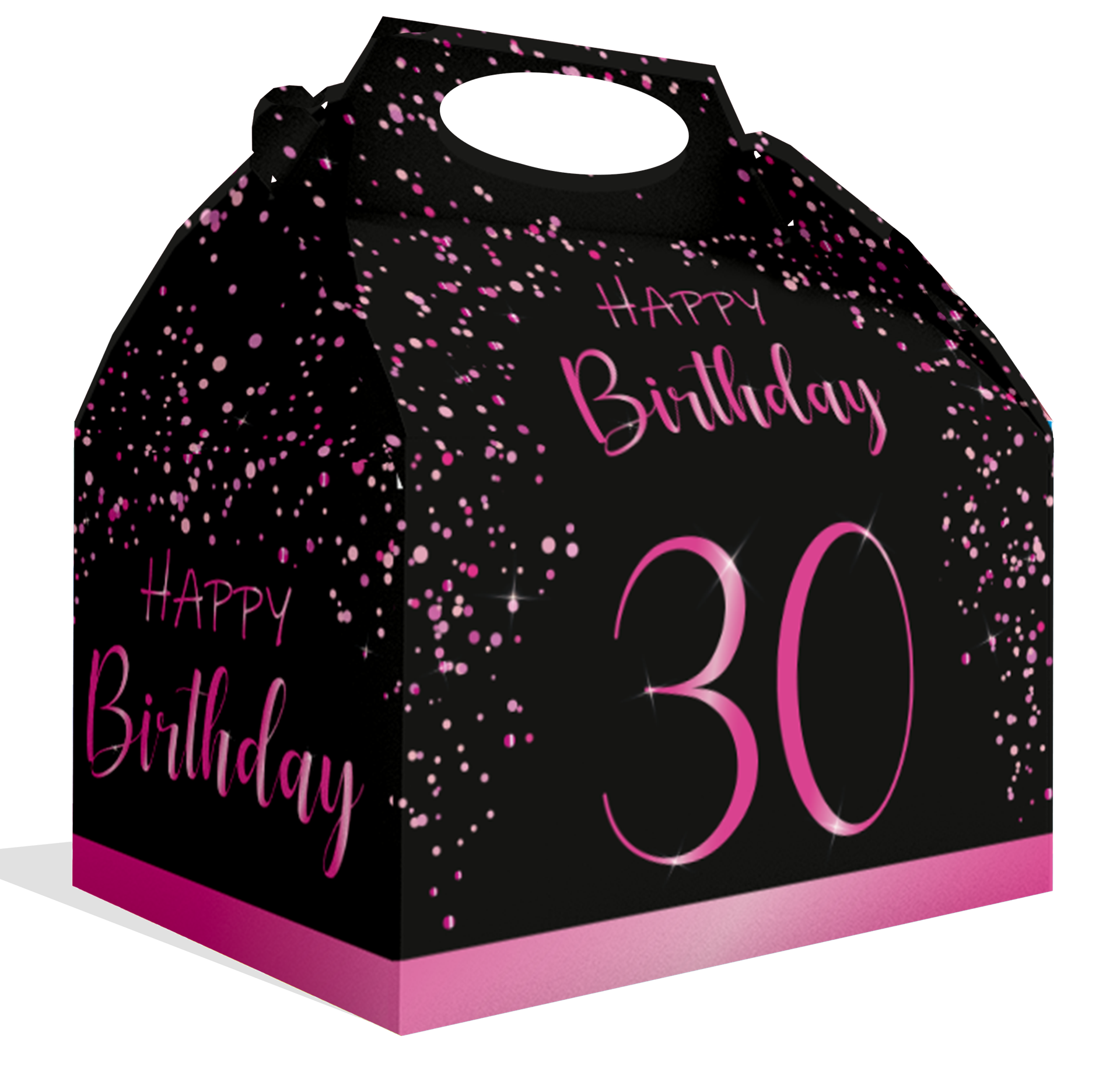 Coffret rose élégant pour le 30e anniversaire 20 x 16 x 11 cm