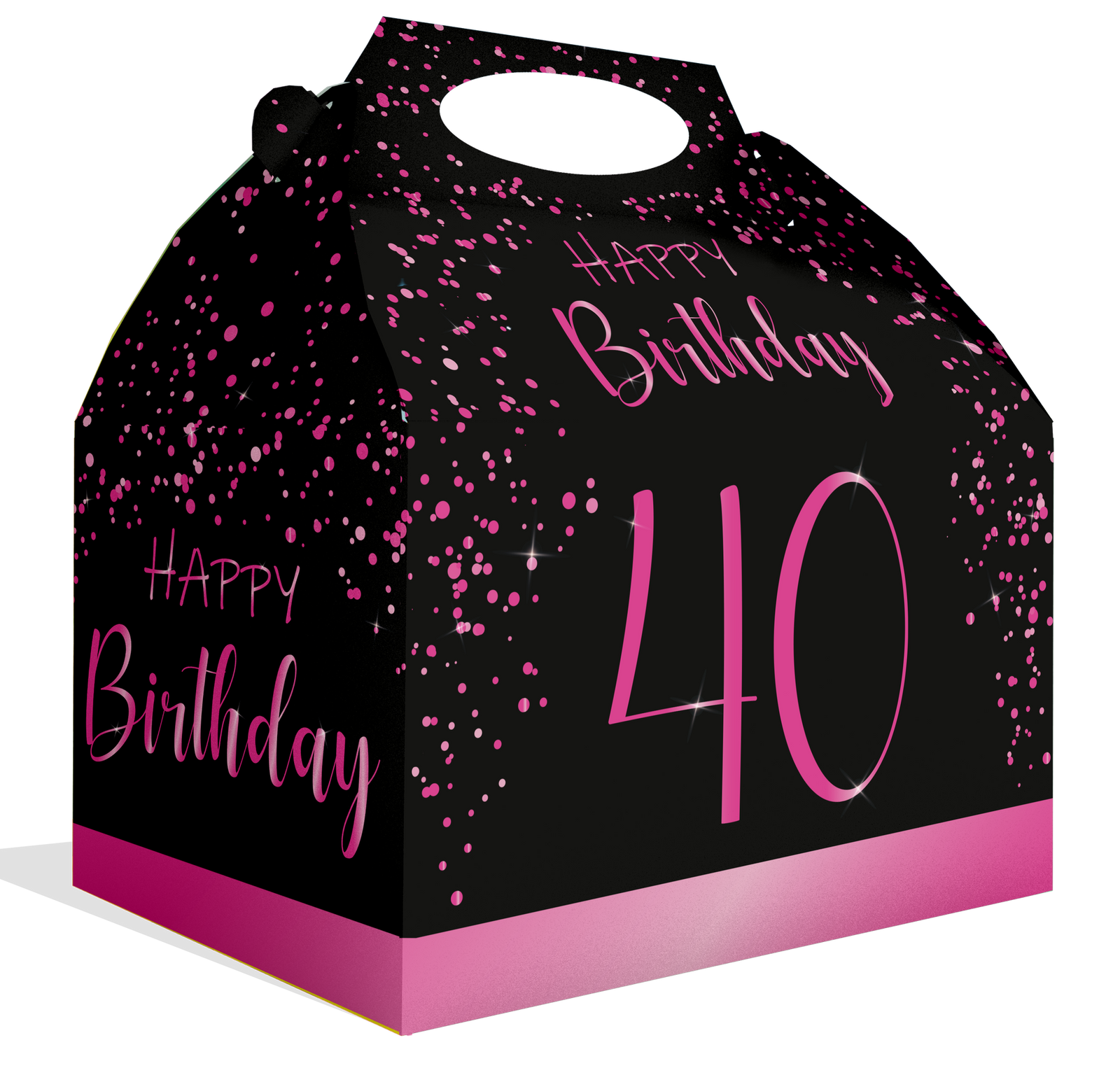 Coffret cadeau rose élégant pour le 40e anniversaire