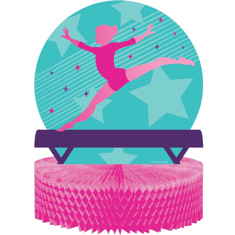 Centre de table pour une fête sur le thème de la gymnastique