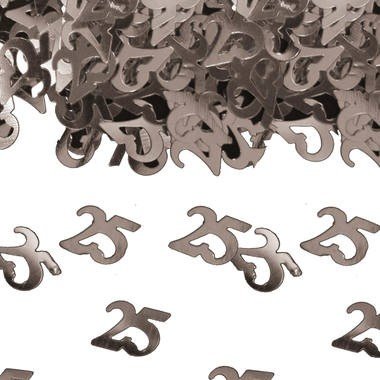 Confettis argentés numéro 25