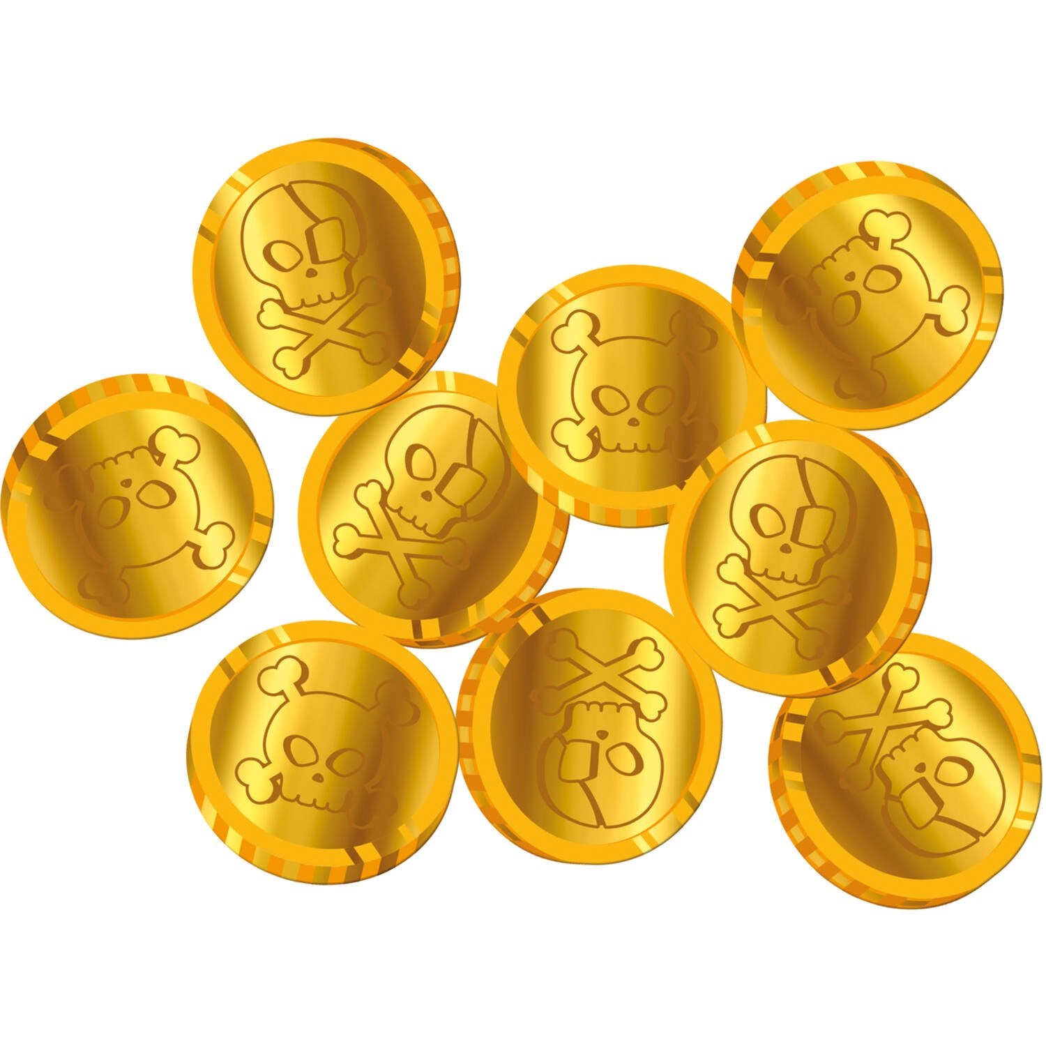 Confettis de pièces de monnaie pirates (50 pièces)
