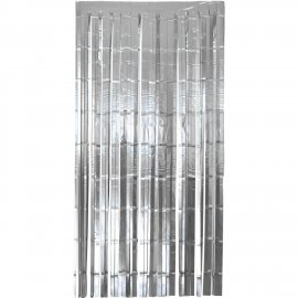Rideau de fête argent mat 2 x 1 m