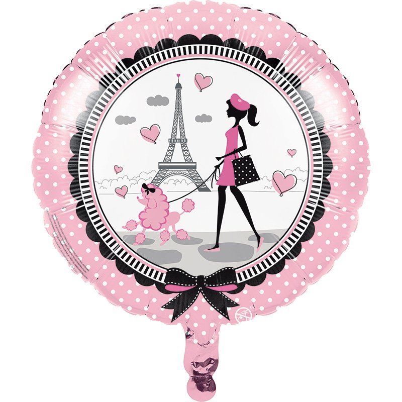 BALLON EN ALUMINIUM 45 CM FÊTE À PARIS