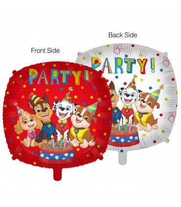 BALLON EN ALUMINIUM PAT' PATROUILLE CARRÉ DE 46 CM