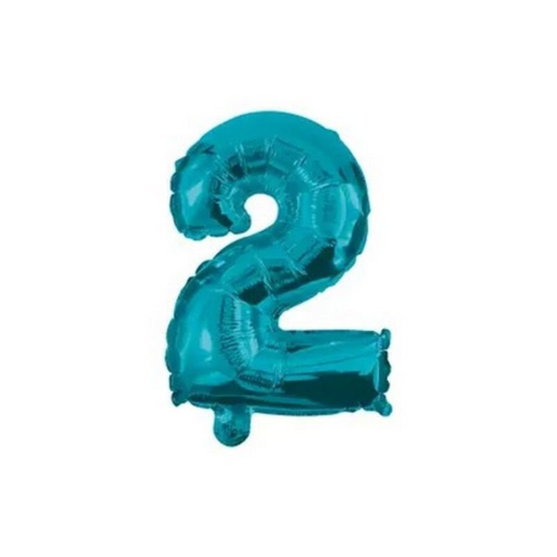 Ballon numéro 2, 32 cm, bleu