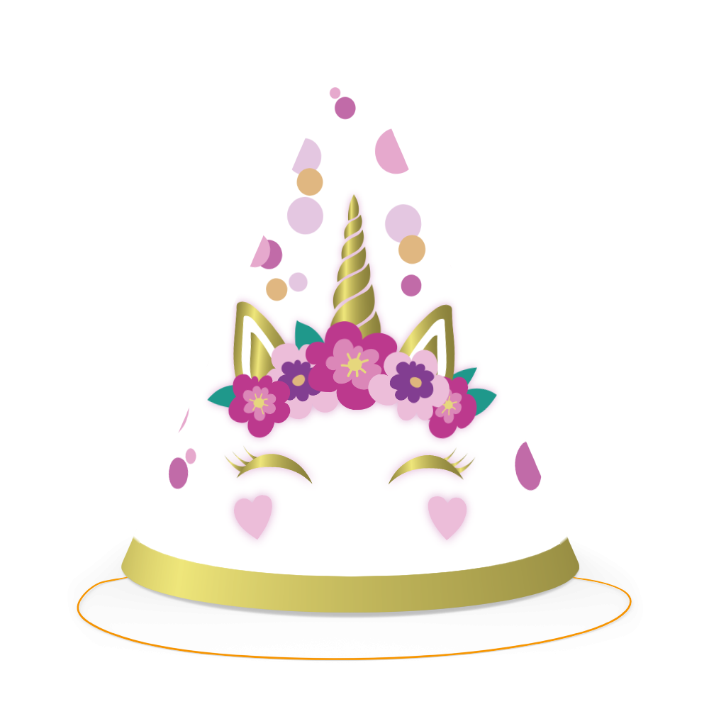 6 PETITS CHAPEAUX DE LICORNE