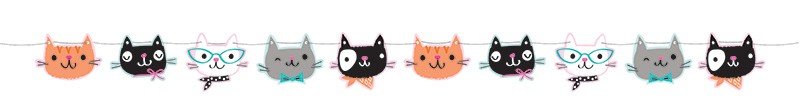 Guirlande de chatons 170 cm pour fête de chats
