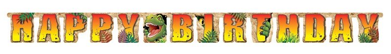 GUIRLANDE DINO JURASIC JOYEUX ANNIVERSAIRE