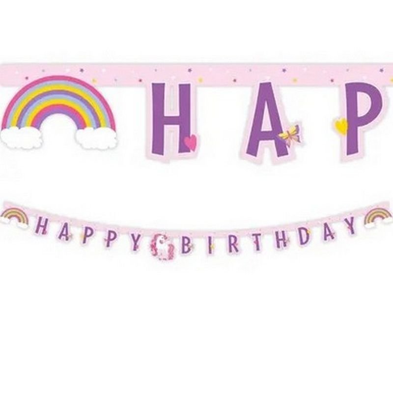 Guirlande licorne aux couleurs de l'arc-en-ciel