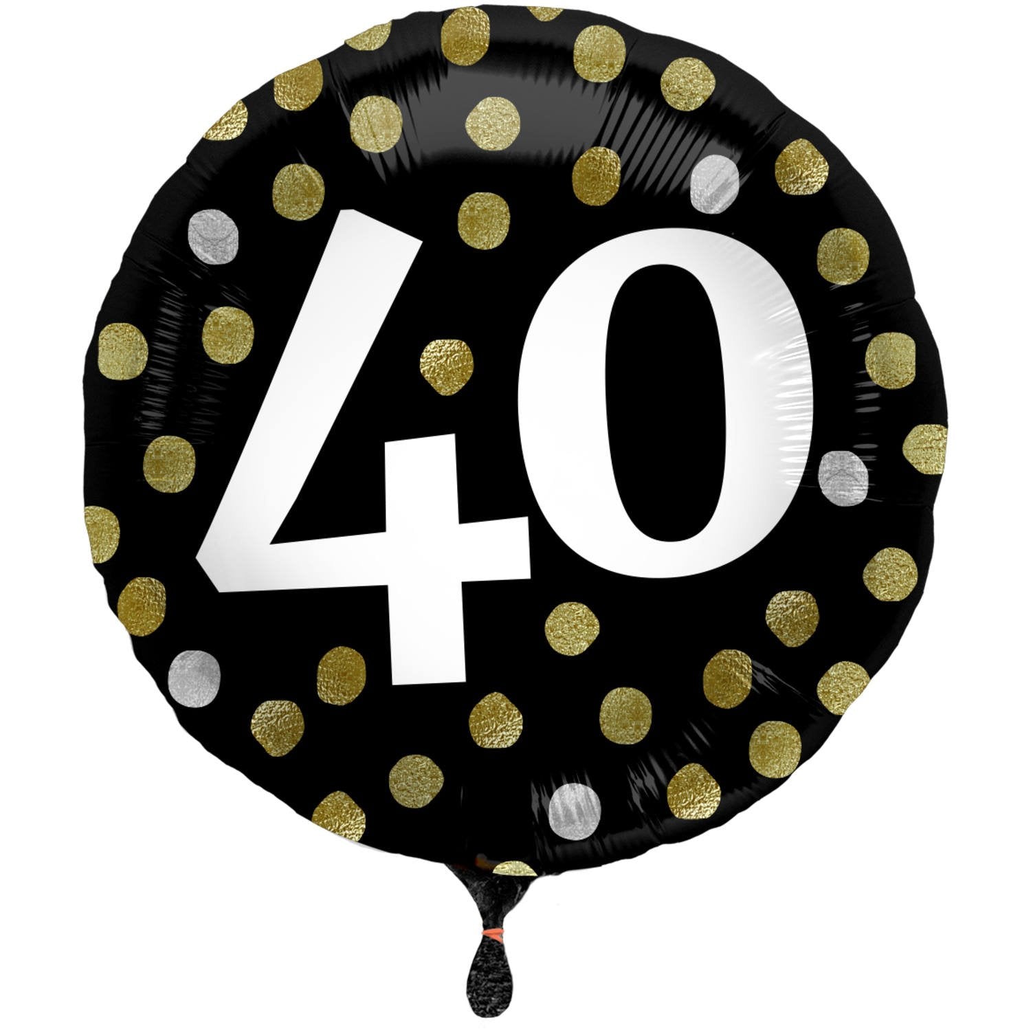 Ballon 40e anniversaire, aluminium noir brillant, 45 cm