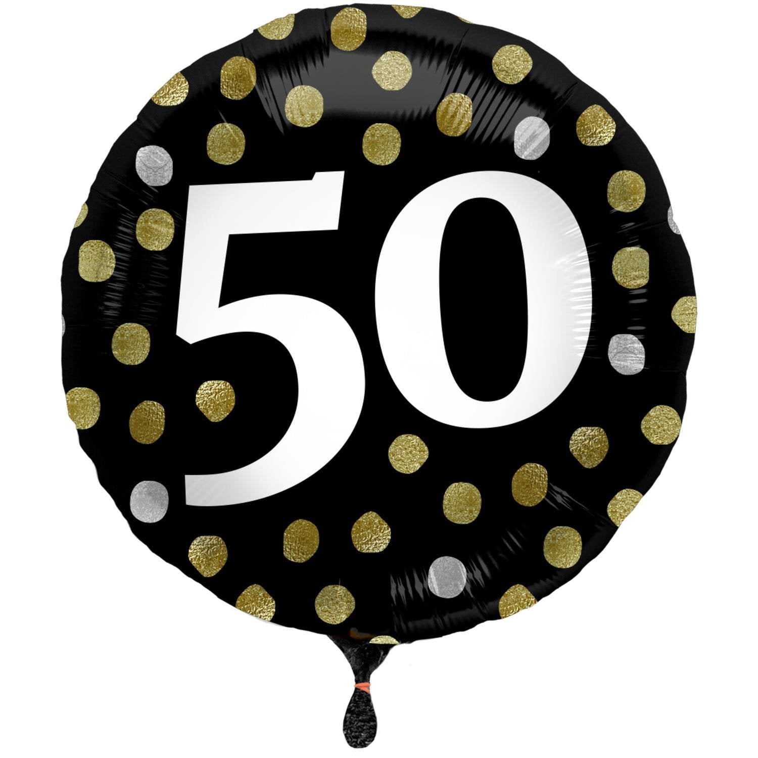 Ballon 50e anniversaire, aluminium noir brillant, 45 cm