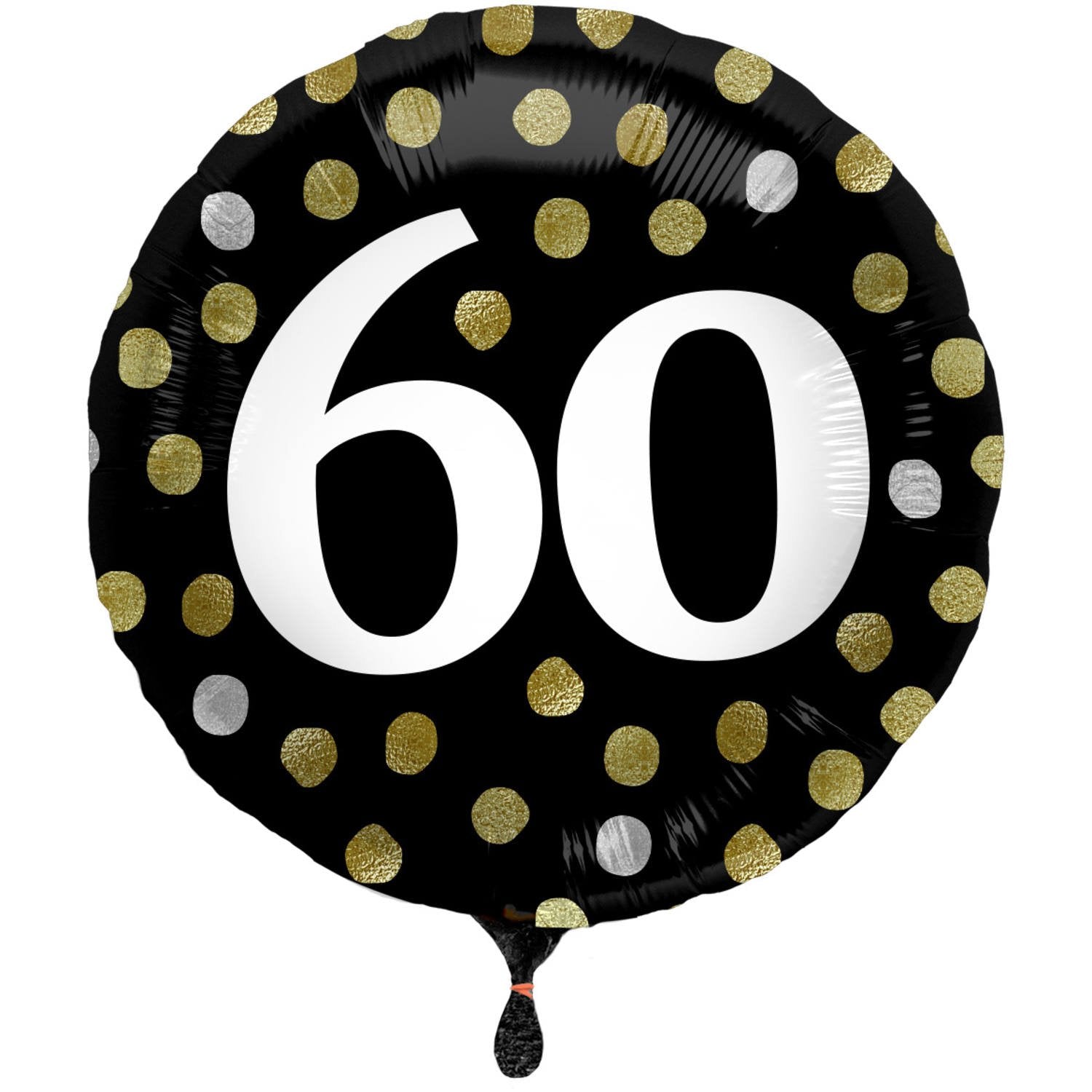 Ballon commémoratif du 60e anniversaire, en aluminium noir brillant, 45 cm