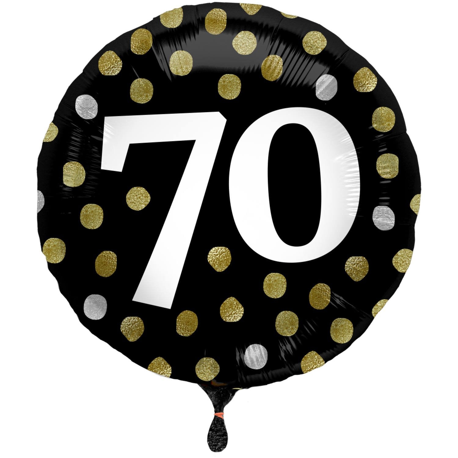 Ballon commémoratif du 70e anniversaire, en aluminium noir brillant, 45 cm