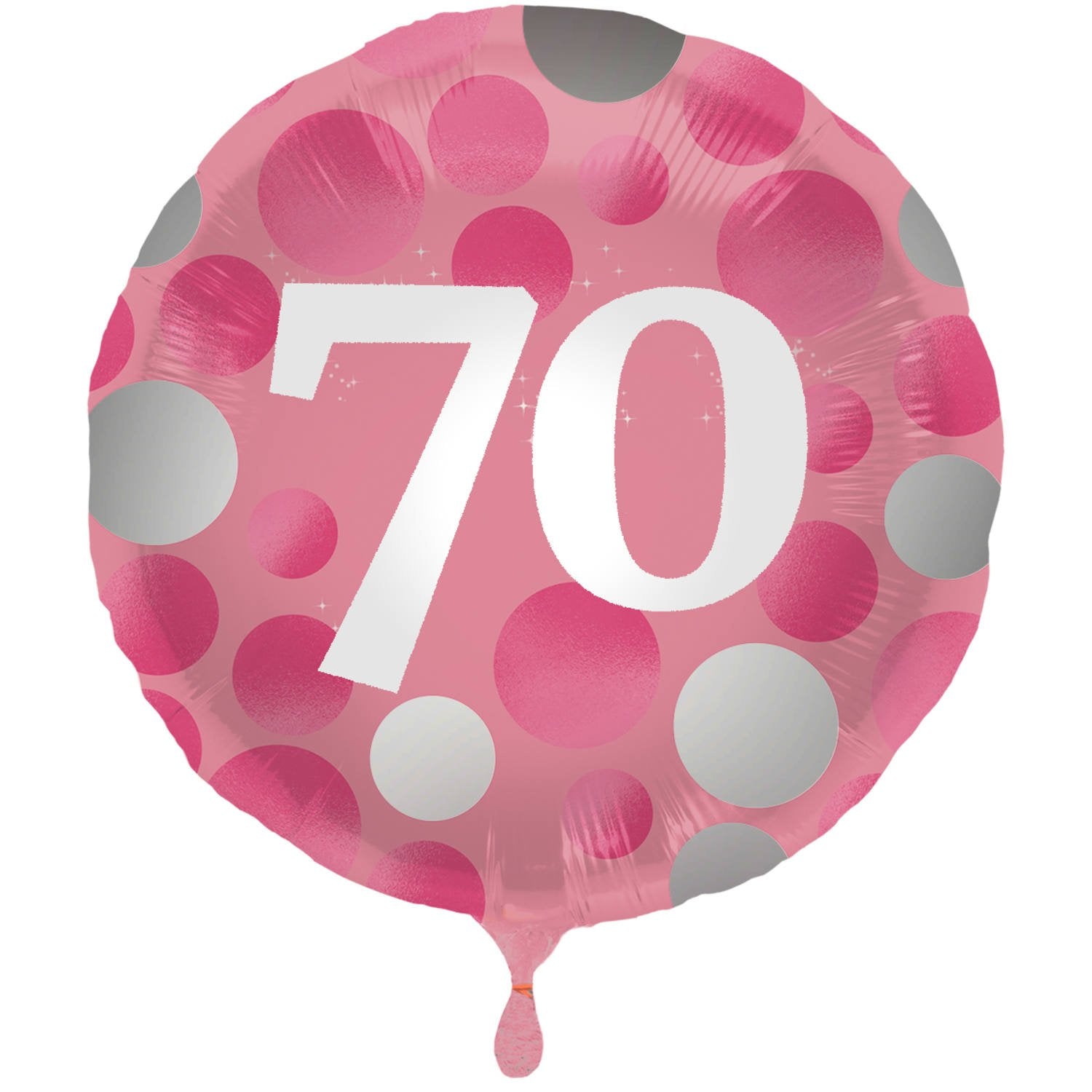 Ballon commémoratif du 70e anniversaire, rose vif métallisé, 45 cm