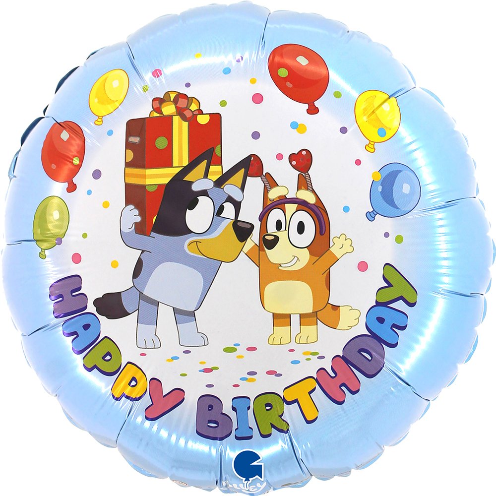 Ballon bleu « Joyeux anniversaire » 45 cm