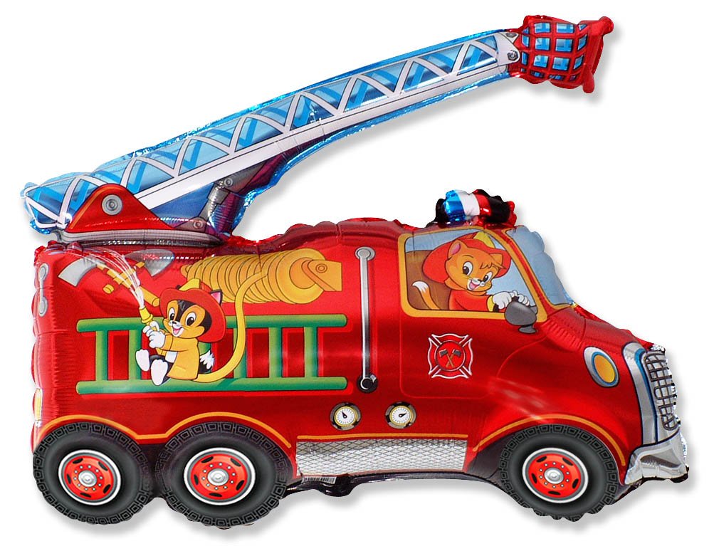 Ballon camion de pompiers 78 x 78 cm