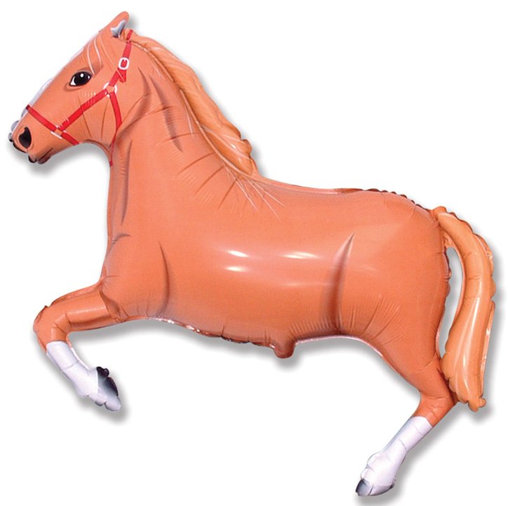 Palloncino cavallo marrone 107 x 75 cm