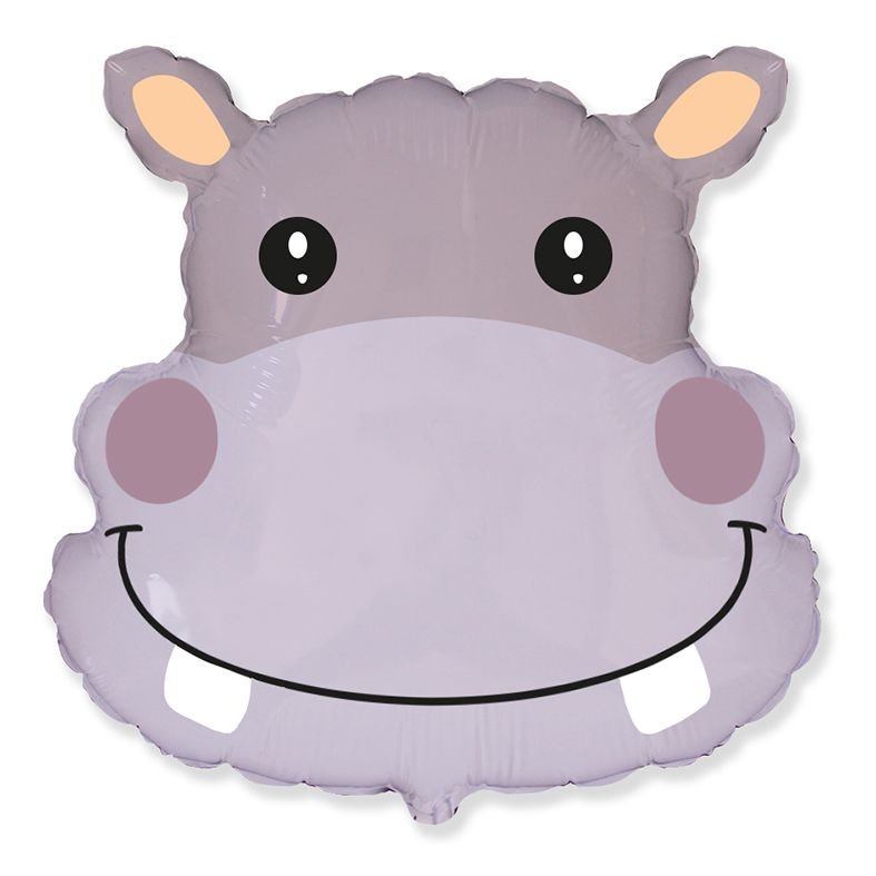 Ballon tête d'hippopotame 56 cm