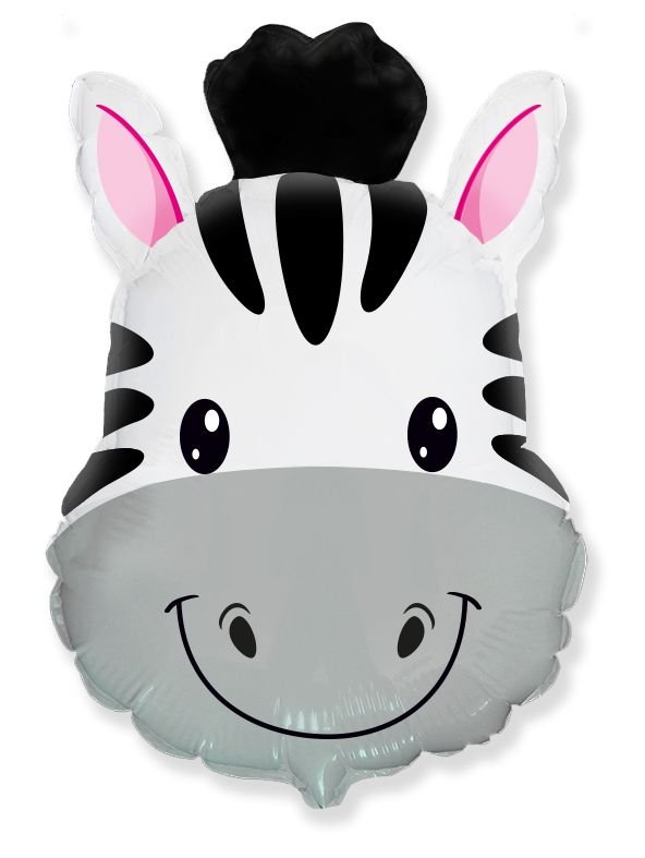 Ballon tête de zèbre 56 cm