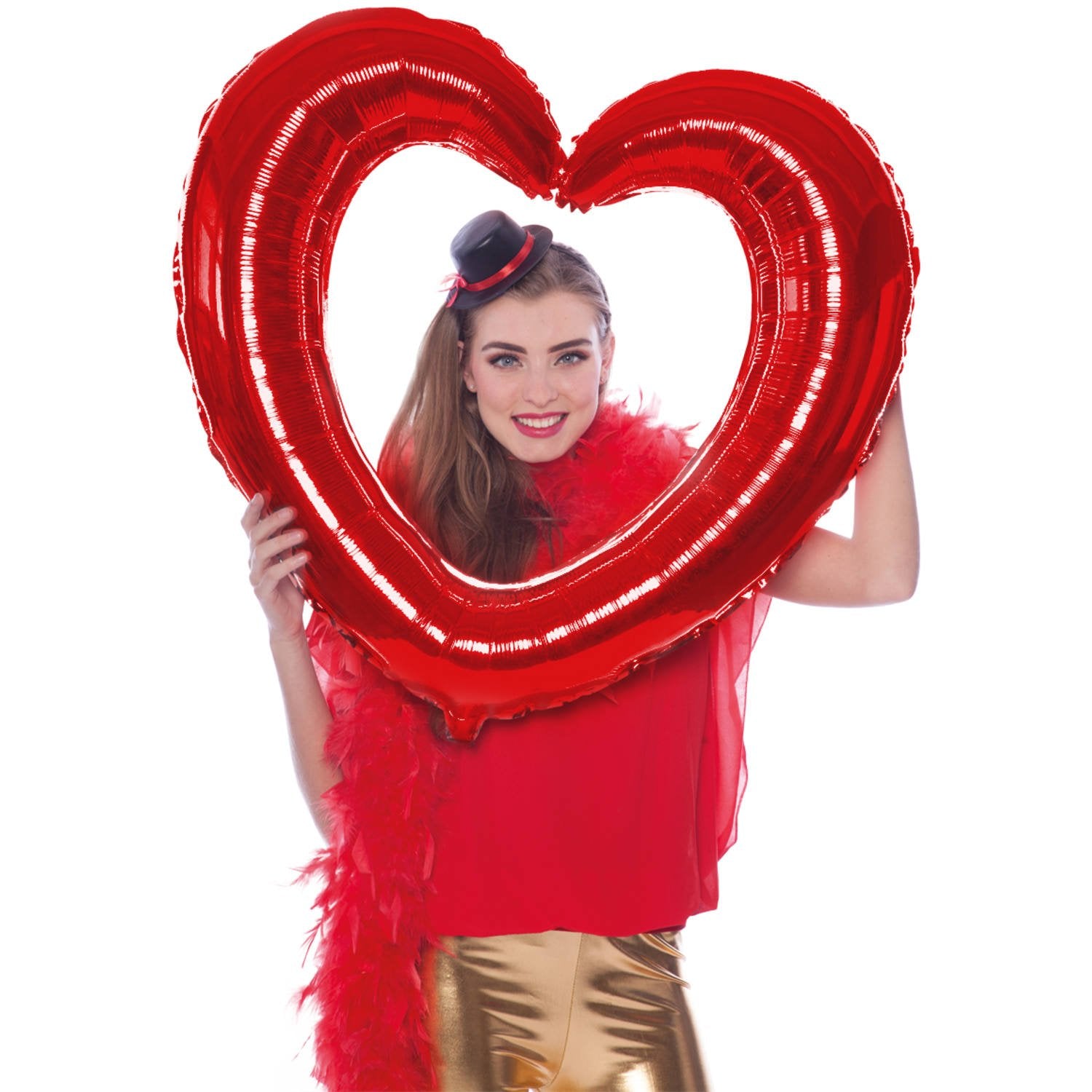 Ballon cœur rouge 80 cm
