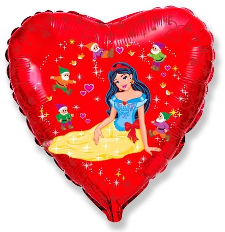 Ballon en forme de cœur de la Dame des Neiges, 45 cm