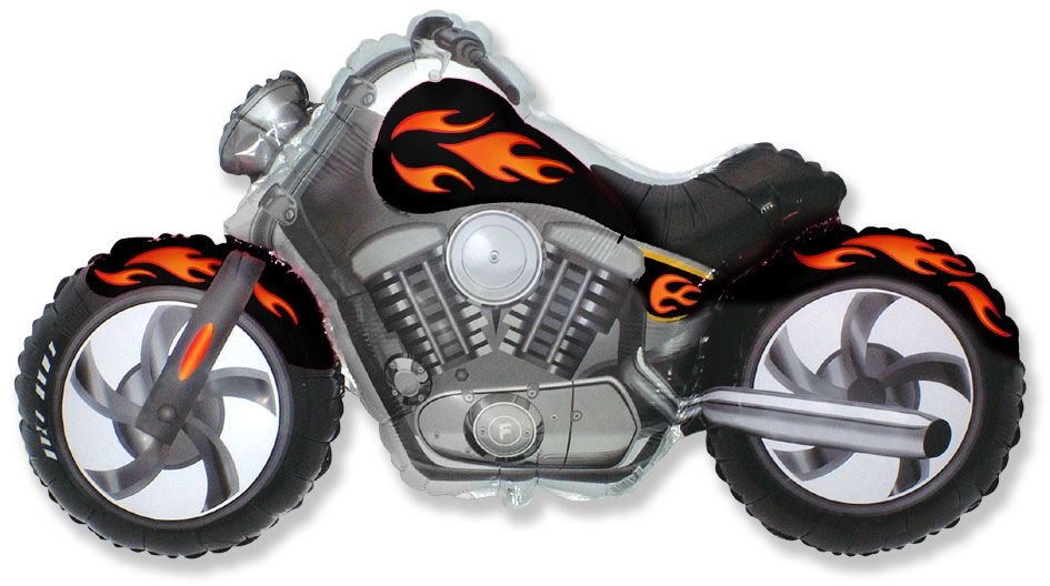 Ballon moto noir personnalisé 115 x 57 cm