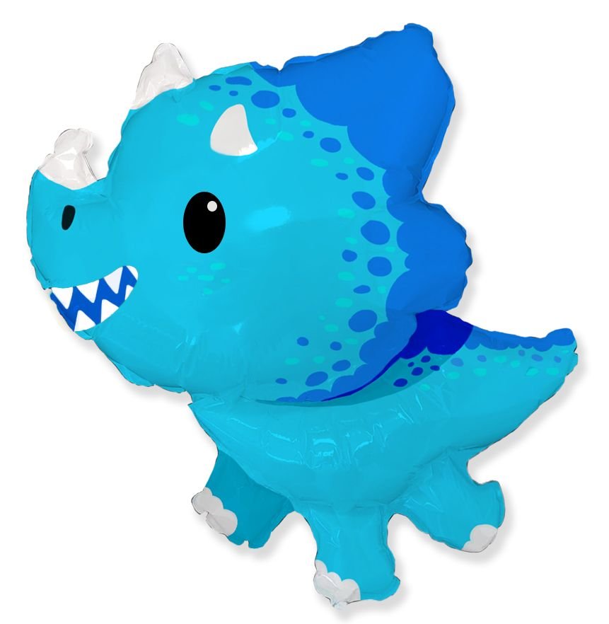 Palloncino dinosauro blu 82 x 76 cm