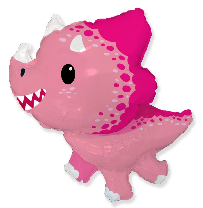 Ballon dinosaure rose 82 x 76 cm