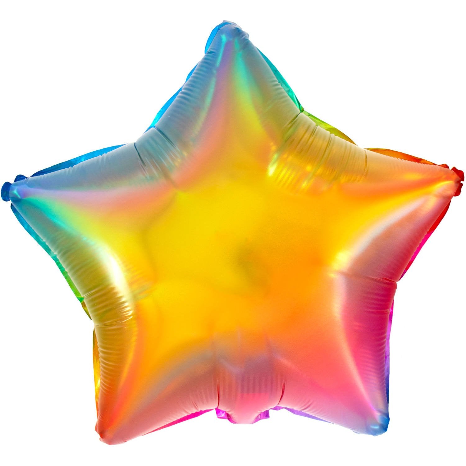 Ballon étoile arc-en-ciel en aluminium 48 cm