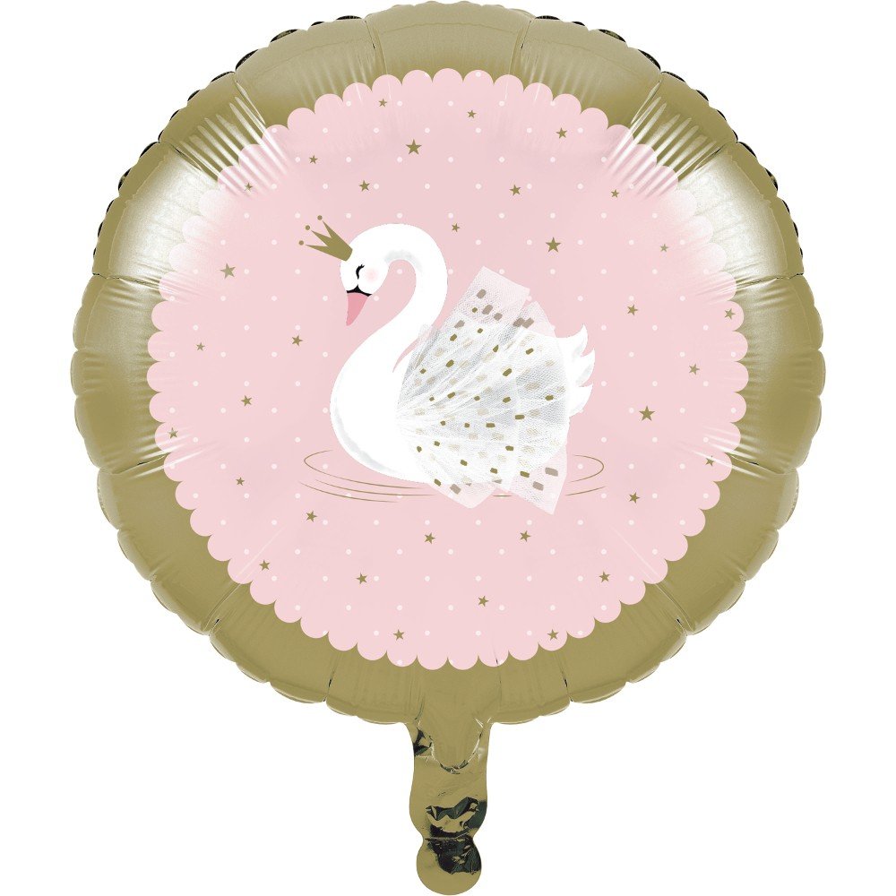 Ballon en aluminium 45 cm CYGNE ÉLÉGANT POUR FÊTE
