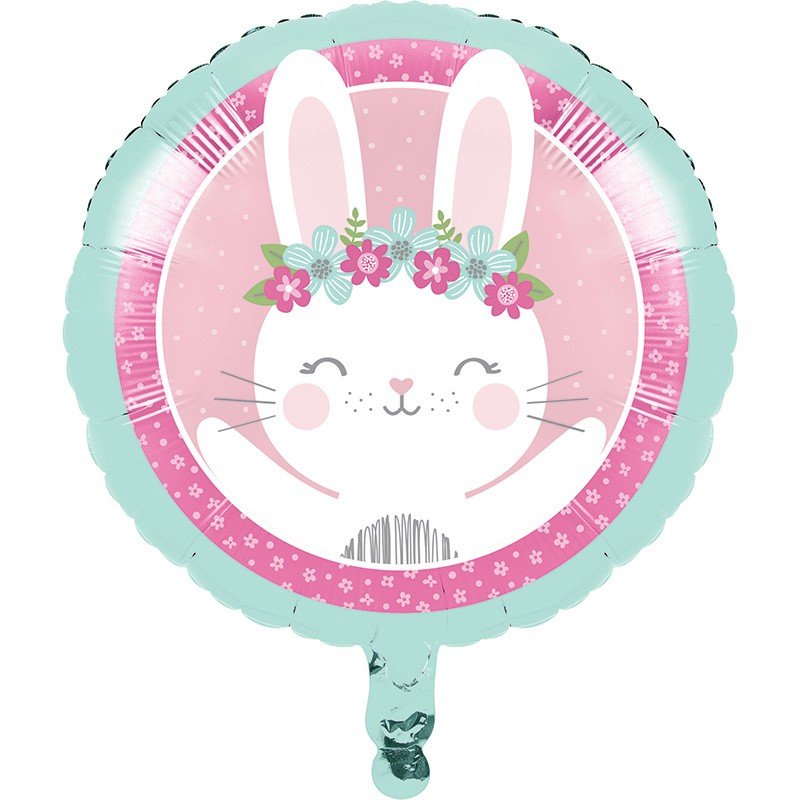 Ballon en aluminium 46 cm Lapin pour 1er anniversaire