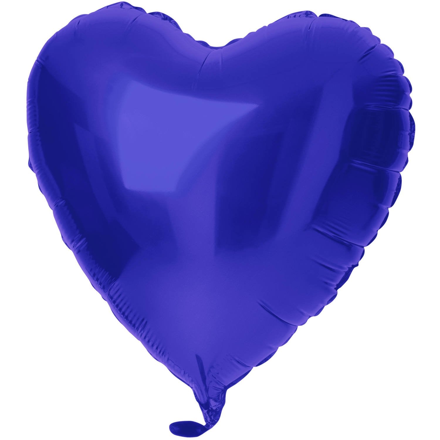 Ballon en aluminium en forme de cœur, 45 cm, bleu mat
