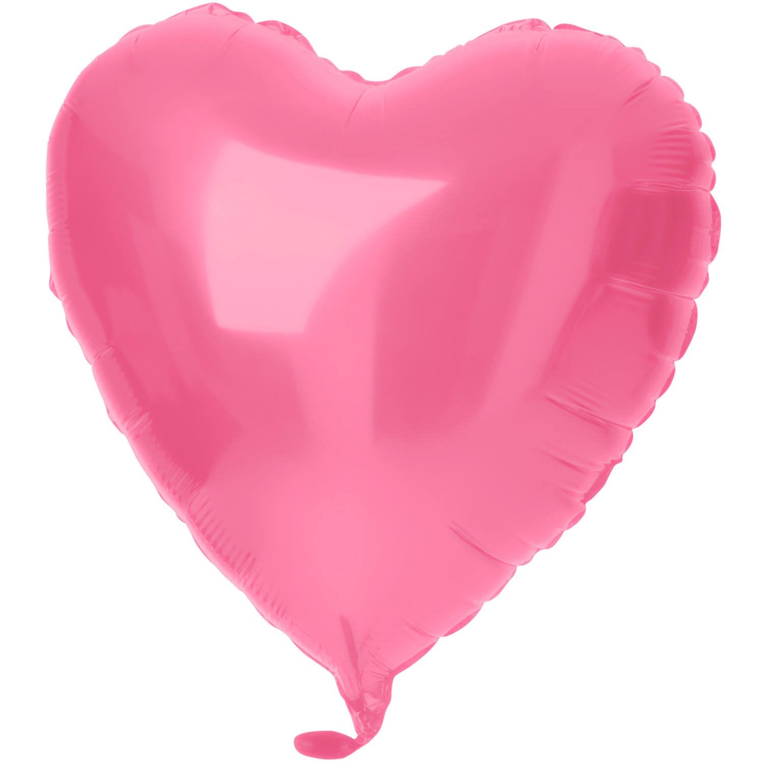 Ballon cœur en aluminium 45 cm rose mat