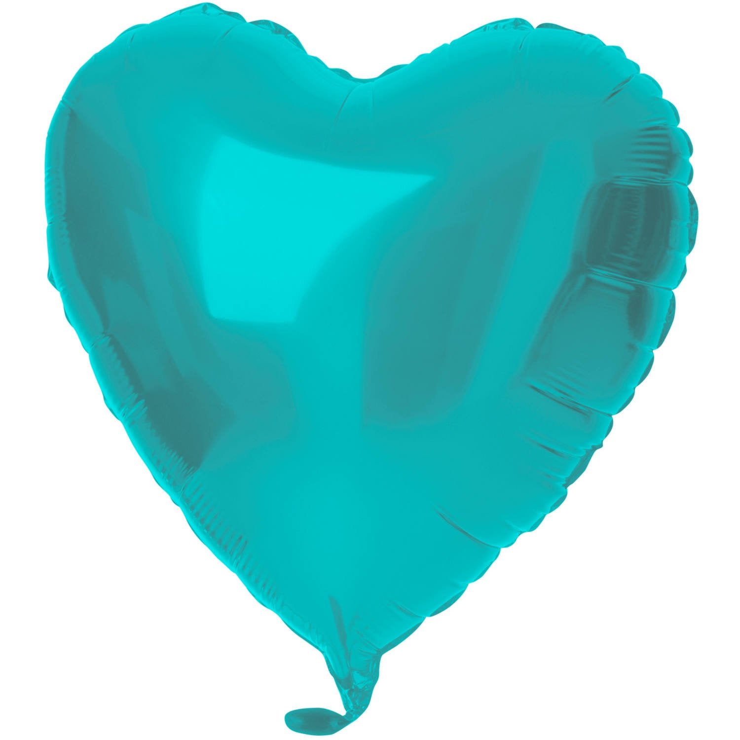 Ballon en aluminium en forme de cœur, 45 cm, turquoise mat