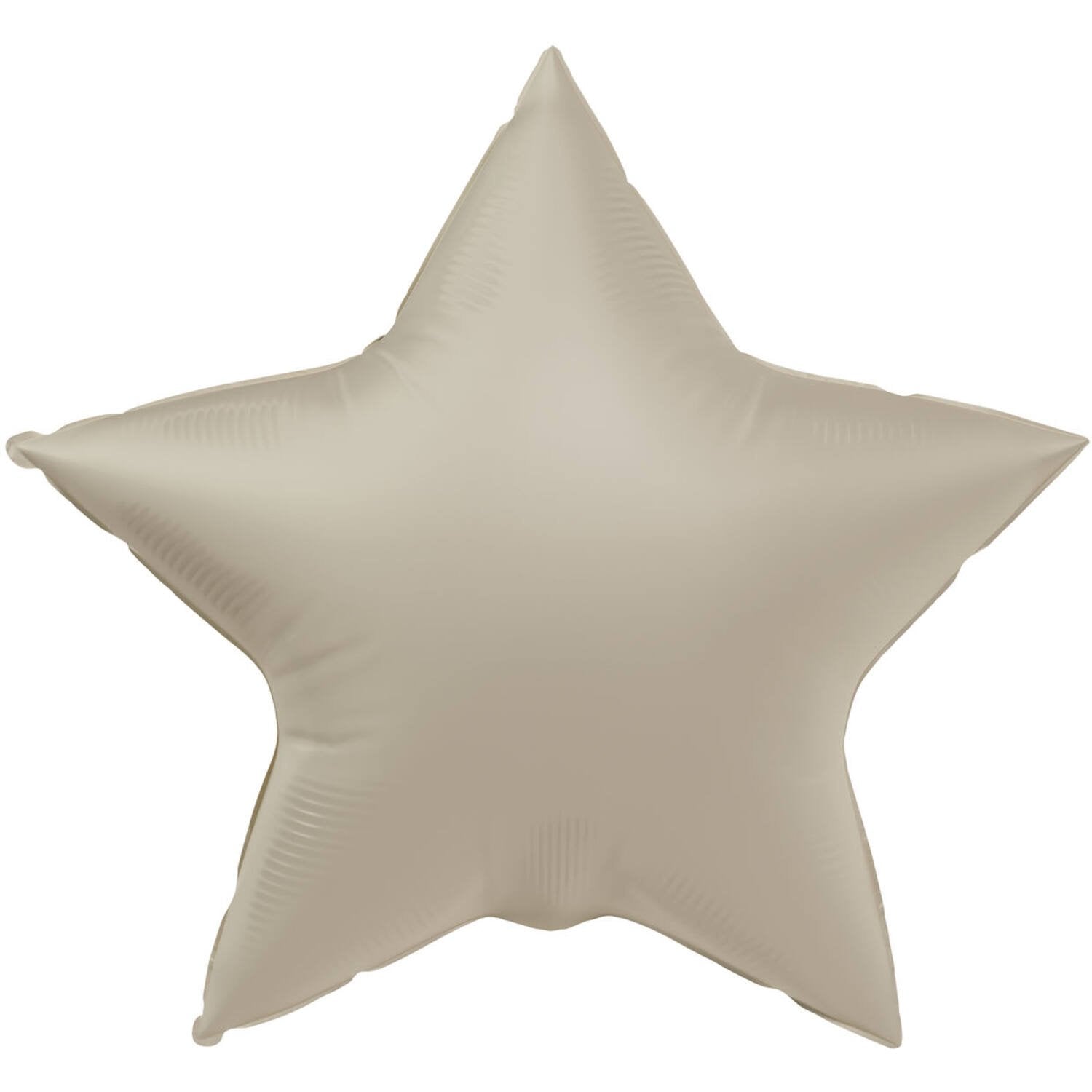 Palloncino in foil opaco a forma di stella color latte cremoso da 45 cm