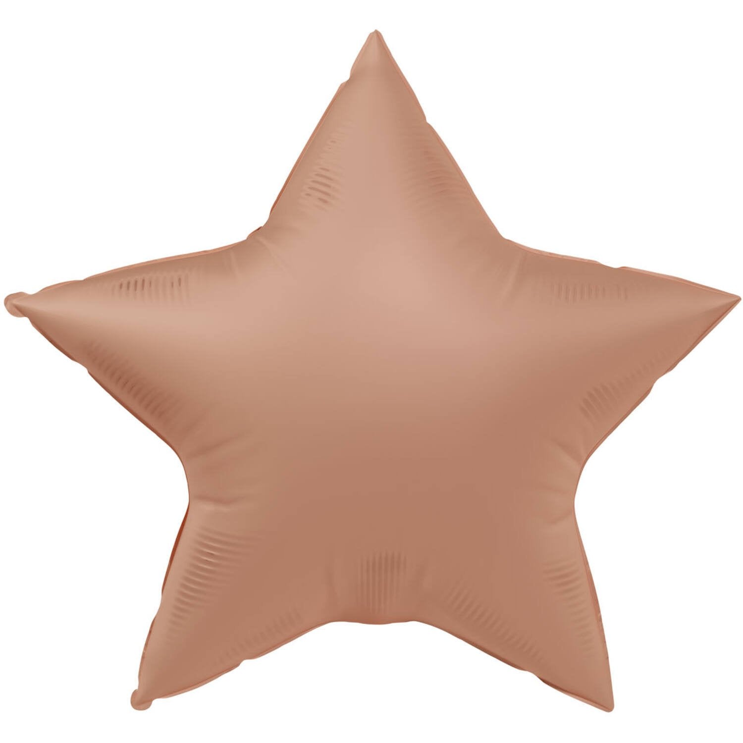 Ballon étoile en aluminium mat rose vintage 45 cm