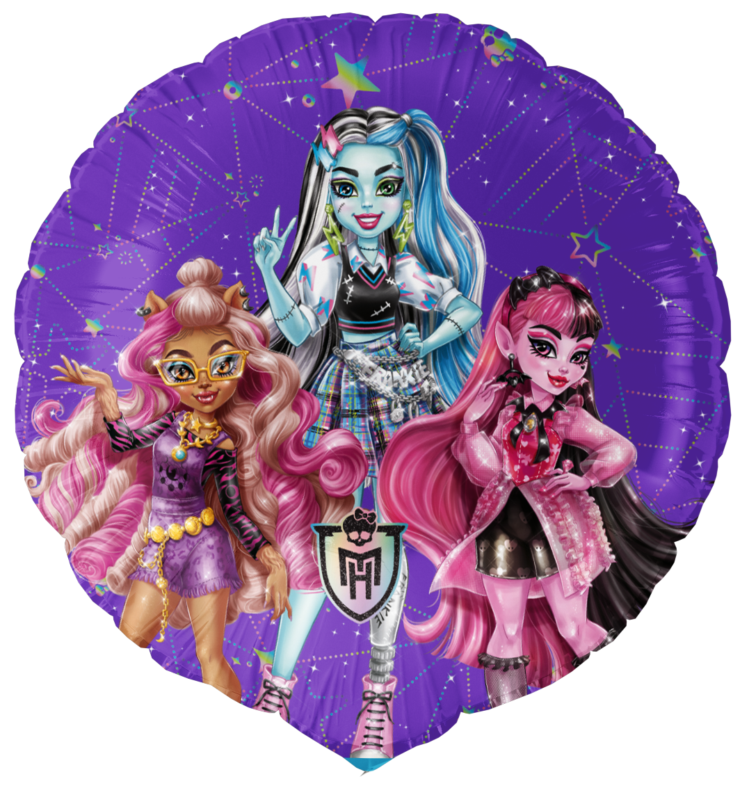 Ballon rond en aluminium Monster High 46 cm