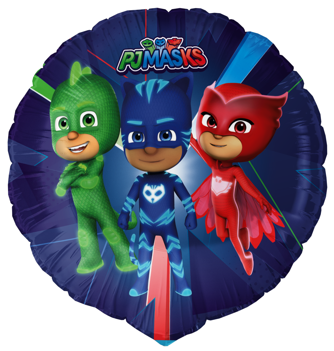 Palloncino rotondo in foil Pj Masks 46 cm