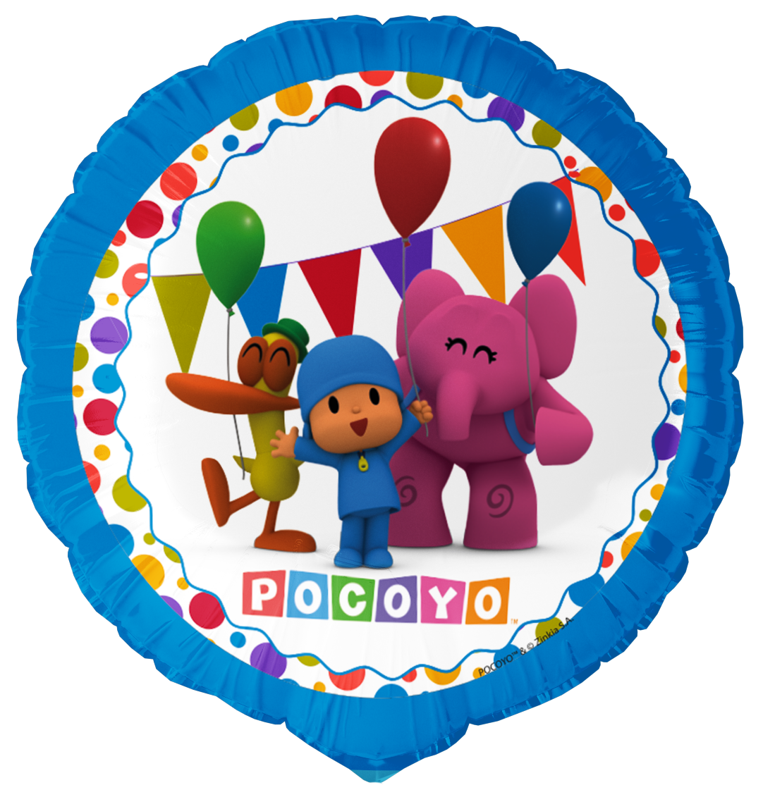 Ballon rond en aluminium Pocoyo 46 cm