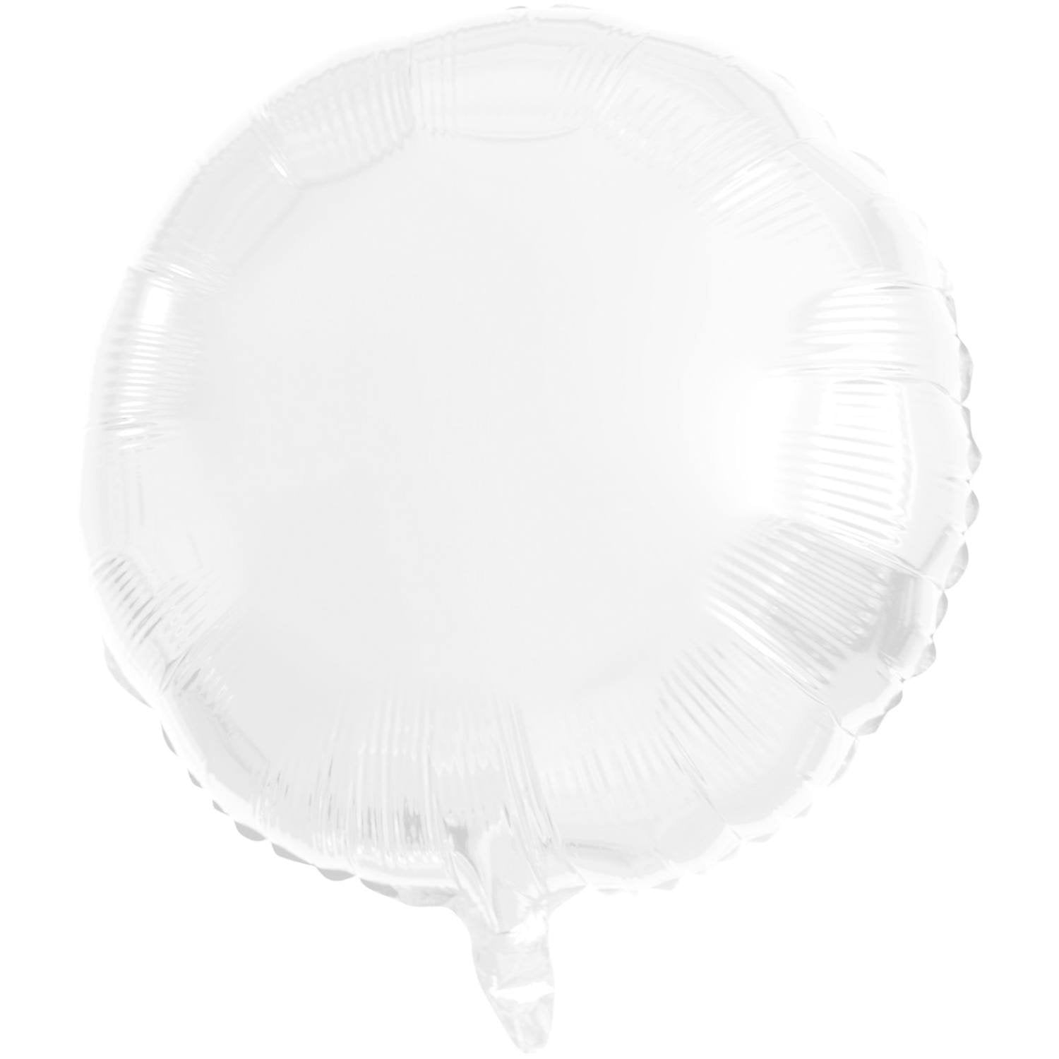 Ballon rond en aluminium 45 cm blanc mat