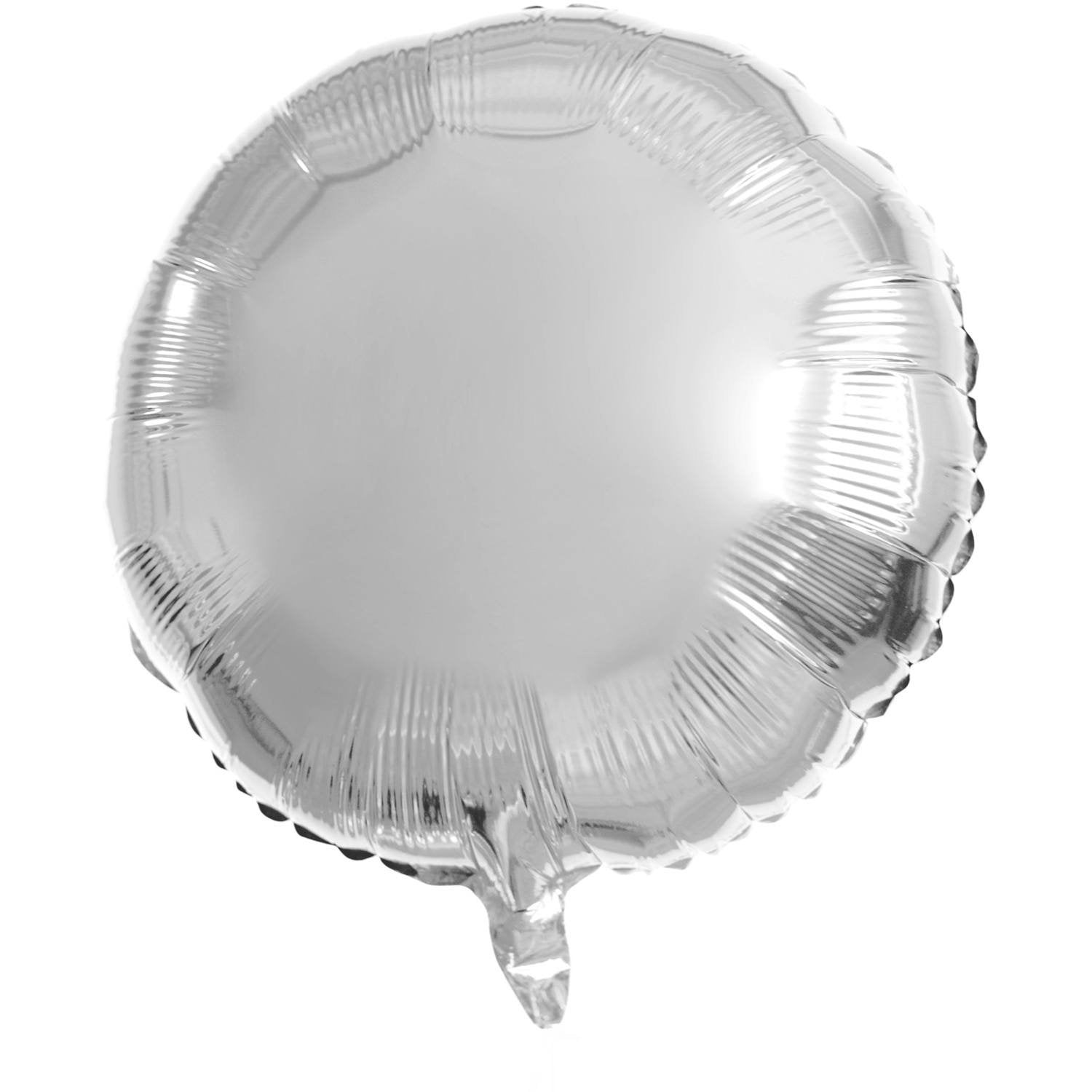 Ballon rond en aluminium argenté de 45 cm
