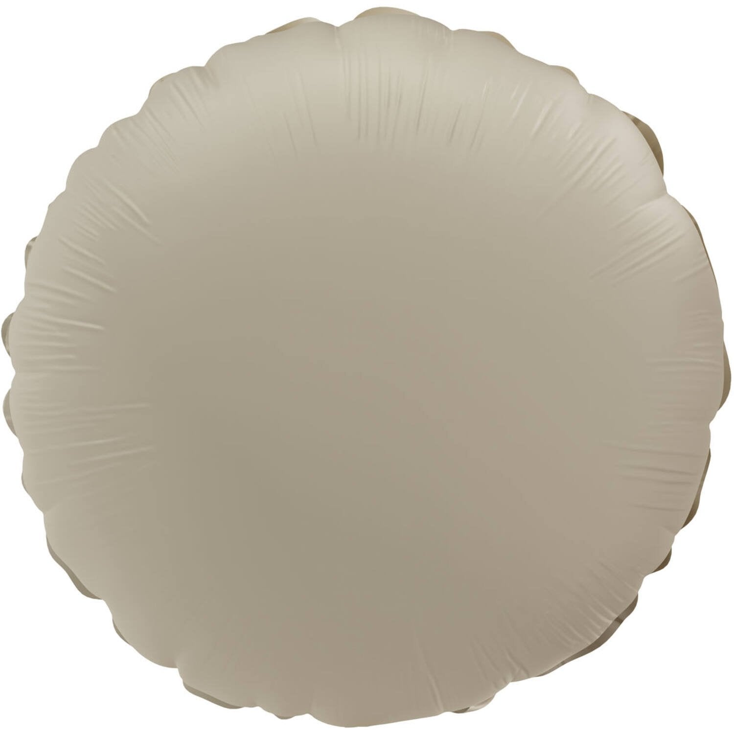 Ballon rond mat en aluminium couleur latte crémeux, 45 cm