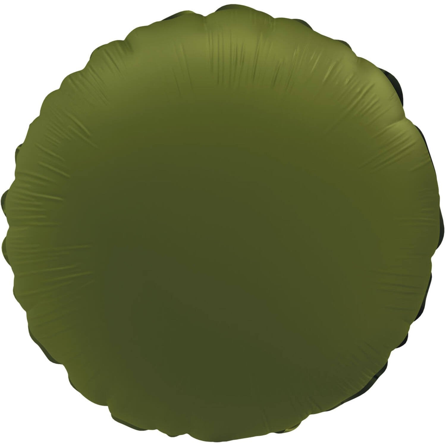 Ballon rond en aluminium vert olive mat de 45 cm