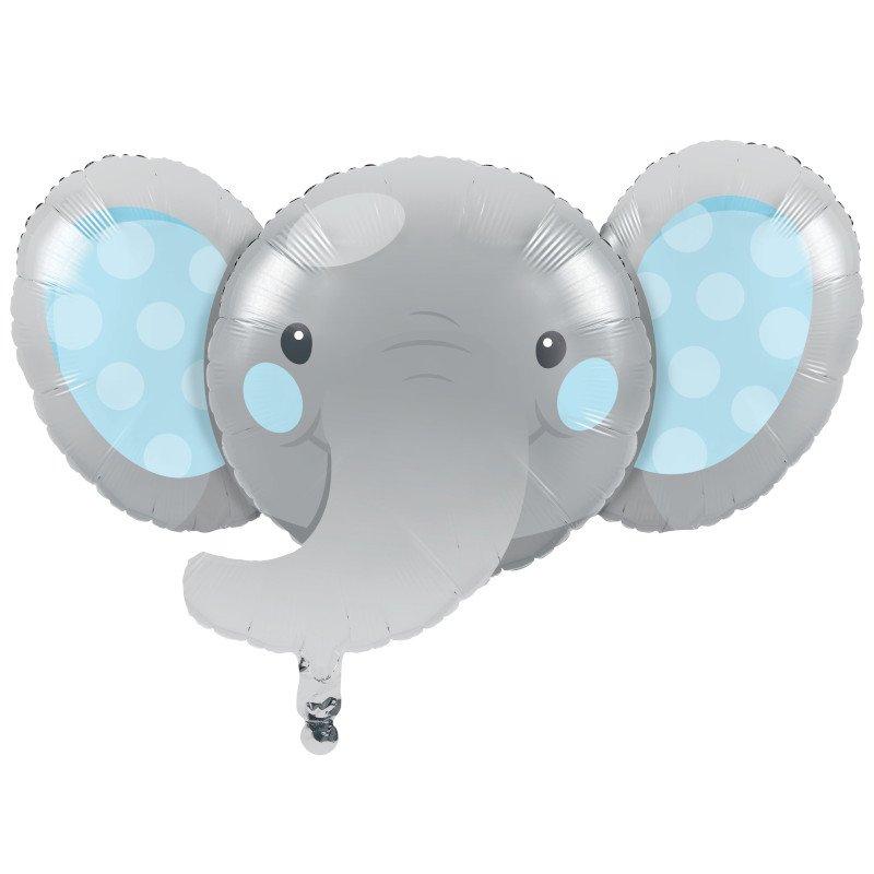 Ballon en aluminium en forme d'éléphant bleu