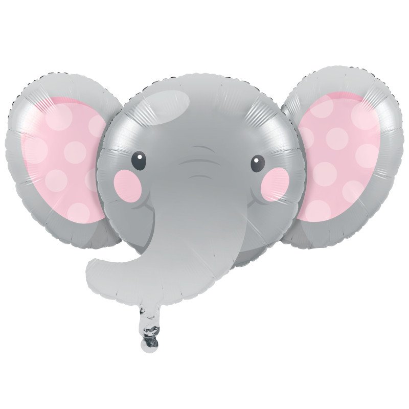 Ballon en aluminium en forme d'éléphant rose