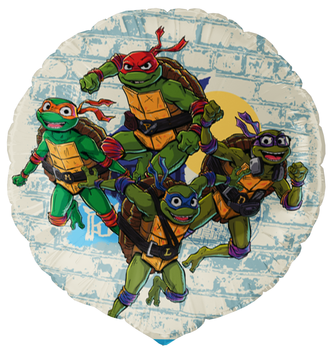 Ballon en aluminium Tortues Ninja, rond, 46 cm