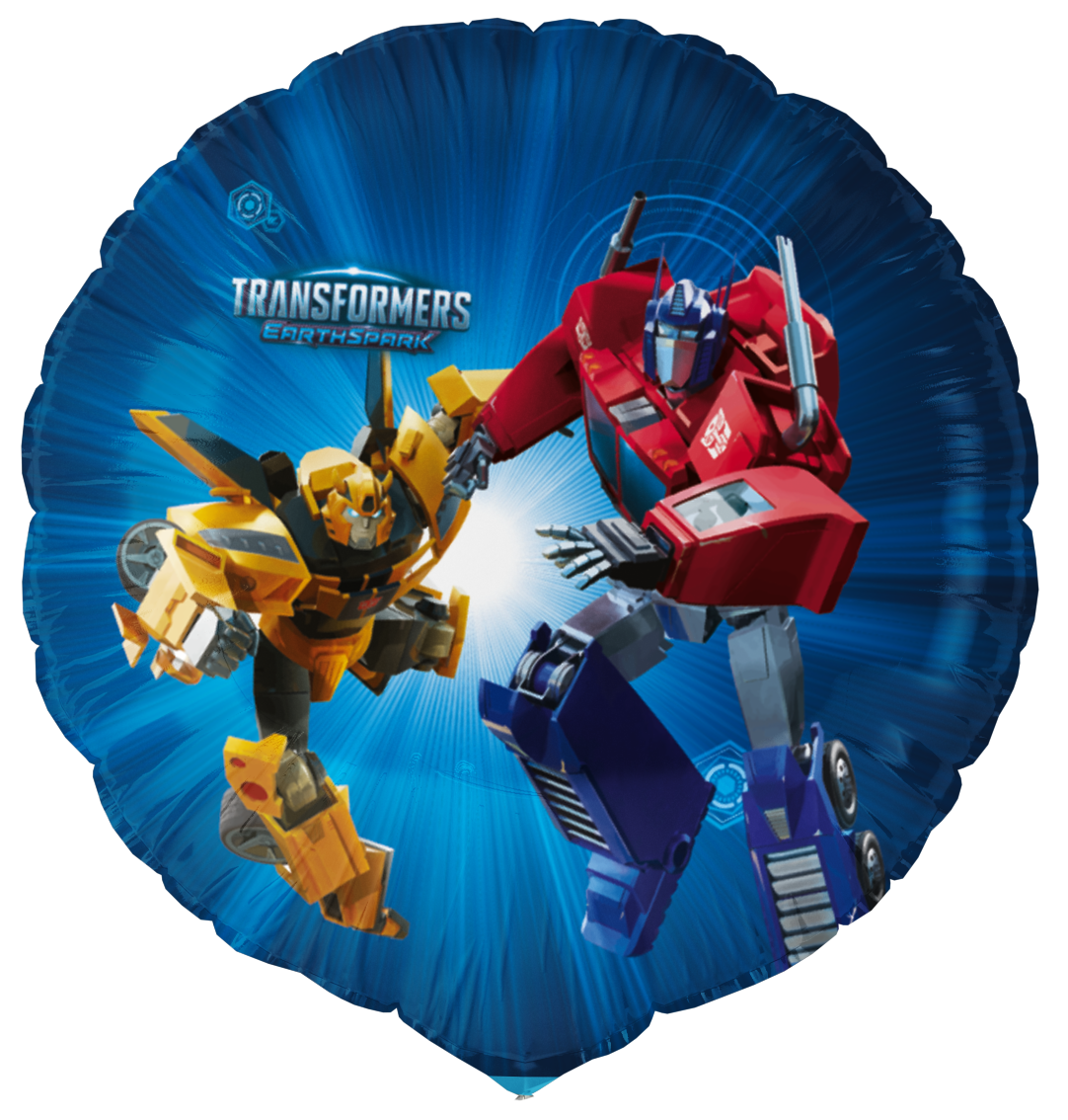 Ballon rond Transformers en aluminium 46 cm