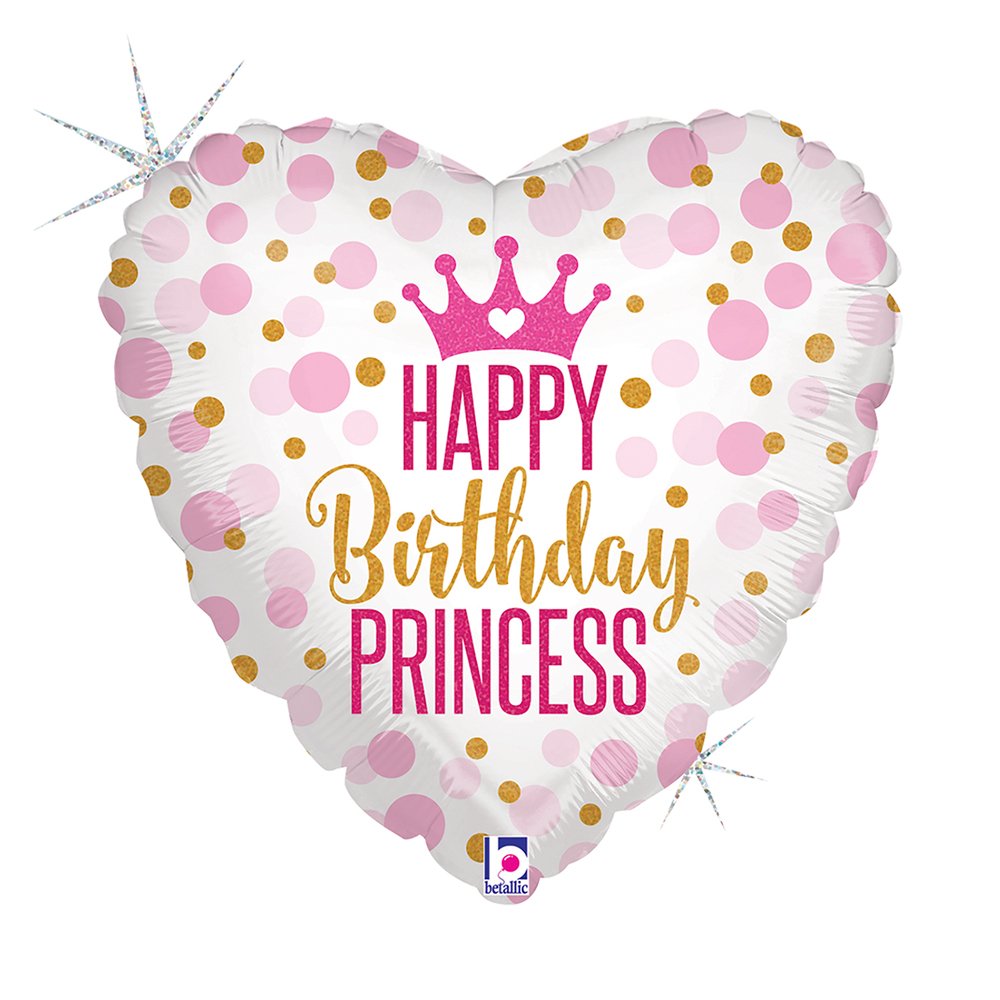 Palloncino glitterato per compleanno principessa