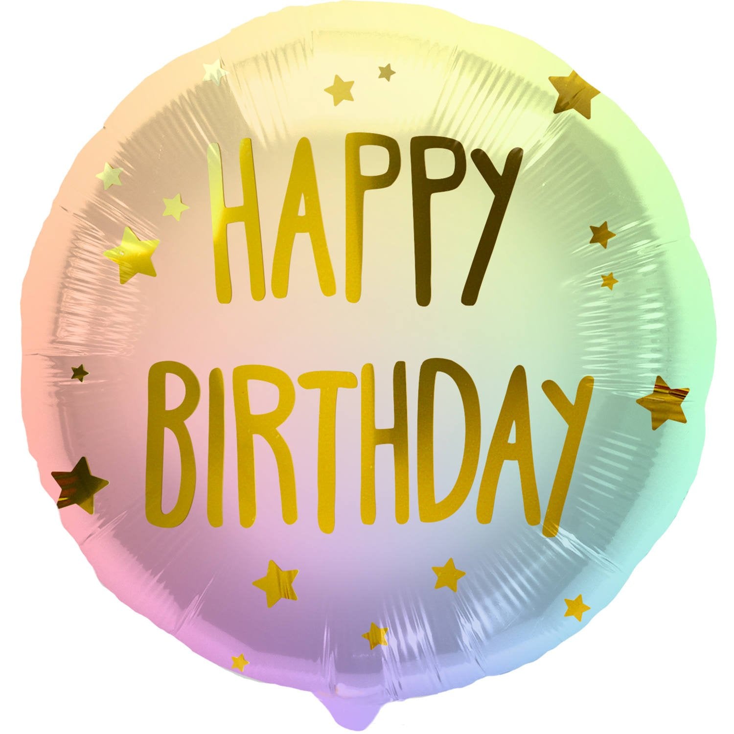 Ballon Joyeux Anniversaire Couleur Pastel 45 cm