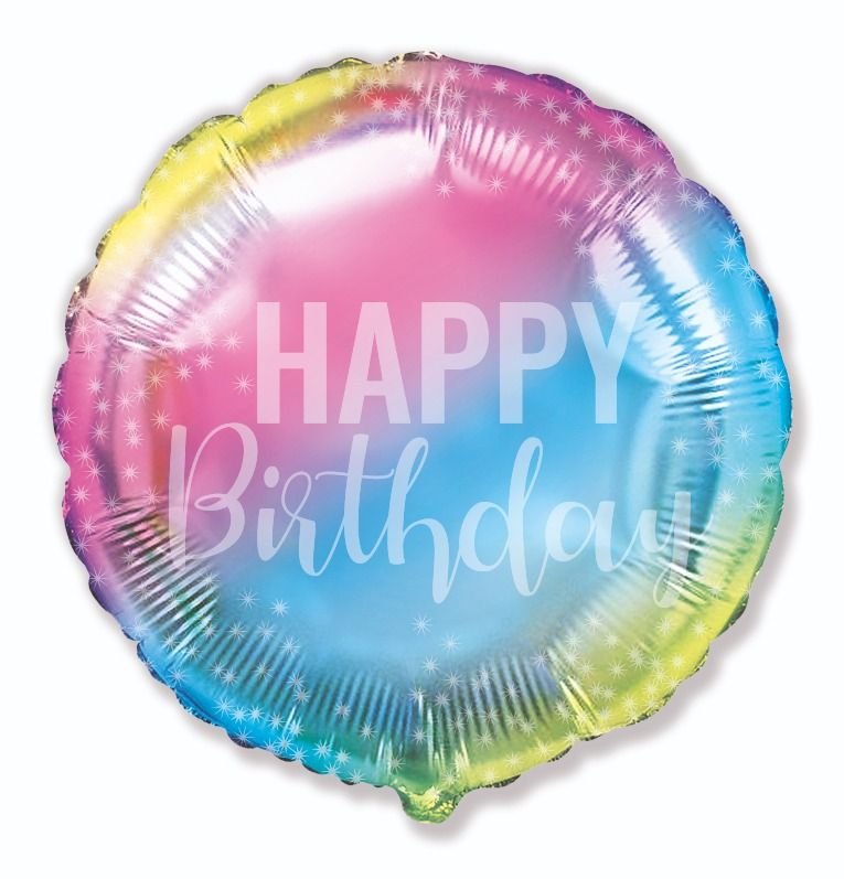 Ballon multicolore « Joyeux anniversaire » 45 cm